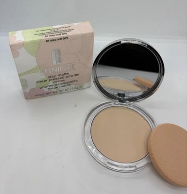 Clinique Stay Matte Sheer gepresster Puder 01 Stay Buff 0,27 Oz. REF RS8