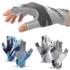 Fishing Gloves Half Finger UPF50+ Breathable Sun UV Protective Non-Slip Gloves