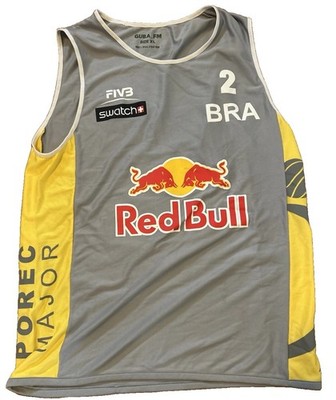 FIVB Red Bull Brazil BRA #2 Bruno Beach Volleyball Jersey XL Rare