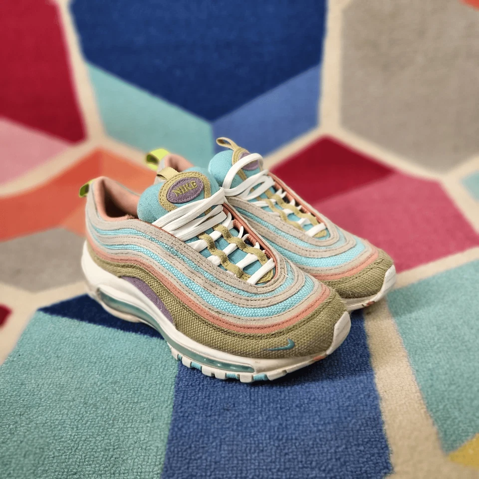 Nike Air Max 97 SE GS 'Sun Club' Copa Wheat Grass DQ4126-400 para niños talla 4,5 años Foto 3 de 4