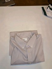 Nordstrom Dress Shirt Mens 17 34/35 Cream Traditional Fit Button Up Non-Iron