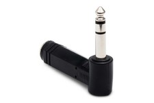 Hosa GPP-273 1/4 inch TRS Female to 1/4 inch TRS Male Right Angle Adapter