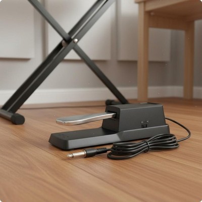 2 Stück Sustain-Pedal Metallgehäuse Sustain Pedal Kompaktes Design für Studio