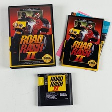 Road Rash II Sega Genesis Video Game Case Manual Complete
