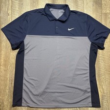 Nike Mens Dri-Fit Victory Color-Block Golf Polo Shirt FQ1114 410 Sz XXL