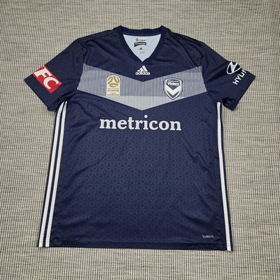 Adidas Melbourne Victory Heimtrikot 2019 2020 Größe XL blau Metricon KFC Sponsoren