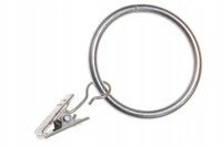 Gardinenstangenringe Mit Klemmen, Ø 37 Mm, Metall, Chrom, 100 StüCk