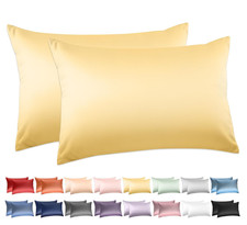 100 Cotton Standard Pillowcases Set of 2, 600 Thread Count Pillow Cases, 20x26