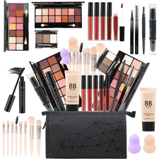All in One Makeup Gift Set for Women Full Kit For2X14-Color Eyeshadow Palettes,5