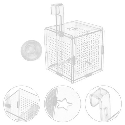 1 Satz Aquarien-Isolatbox mit Saugnäpfen und Hakenacryl-Aufbewahrungsbox