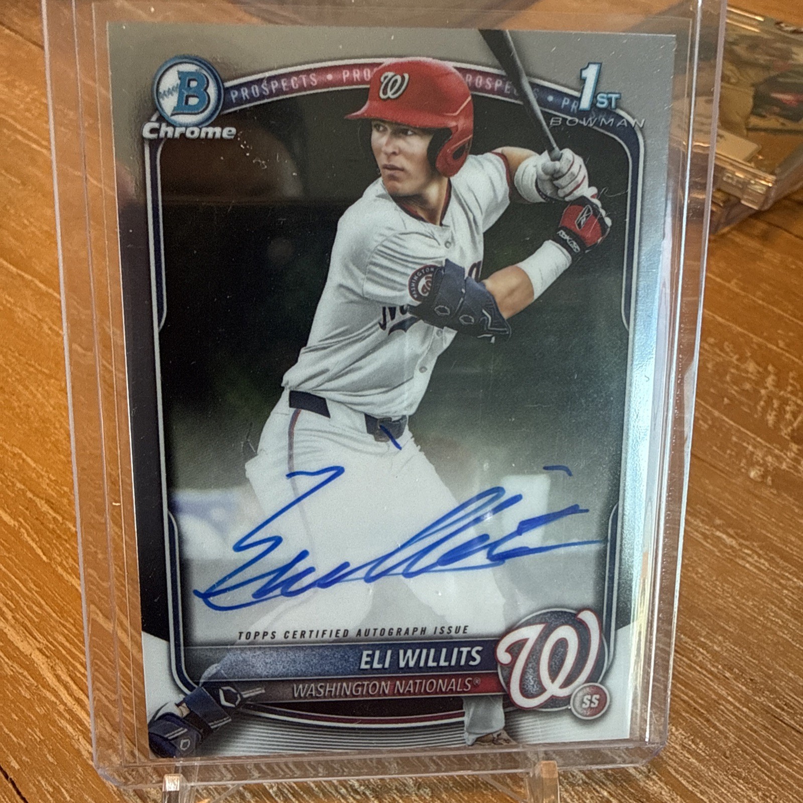2025 Bowman Draft Eli Willits Chrome Auto 1st Prospect #CPA-EW Nationals