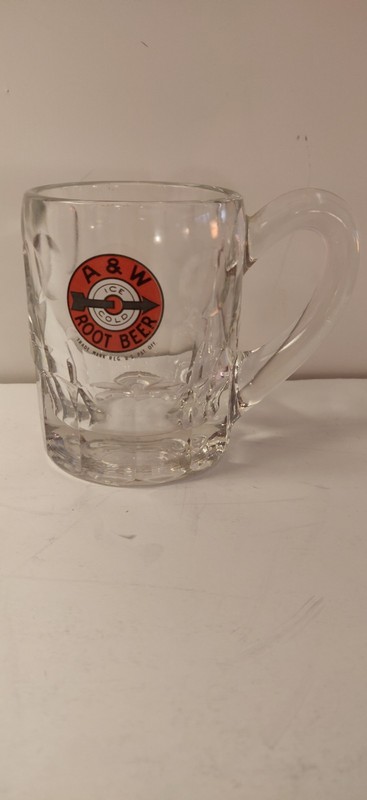 A & W Vintage Bullseye Glass Mug