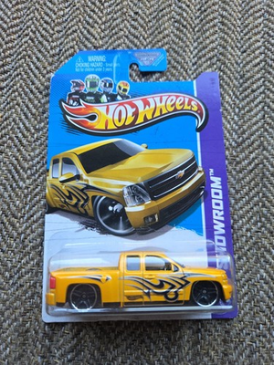 #ad Hot Wheels Chevy Silverado 2013 HW Showroom 1:64 Diecast Pickup Truck Yellow $21.00