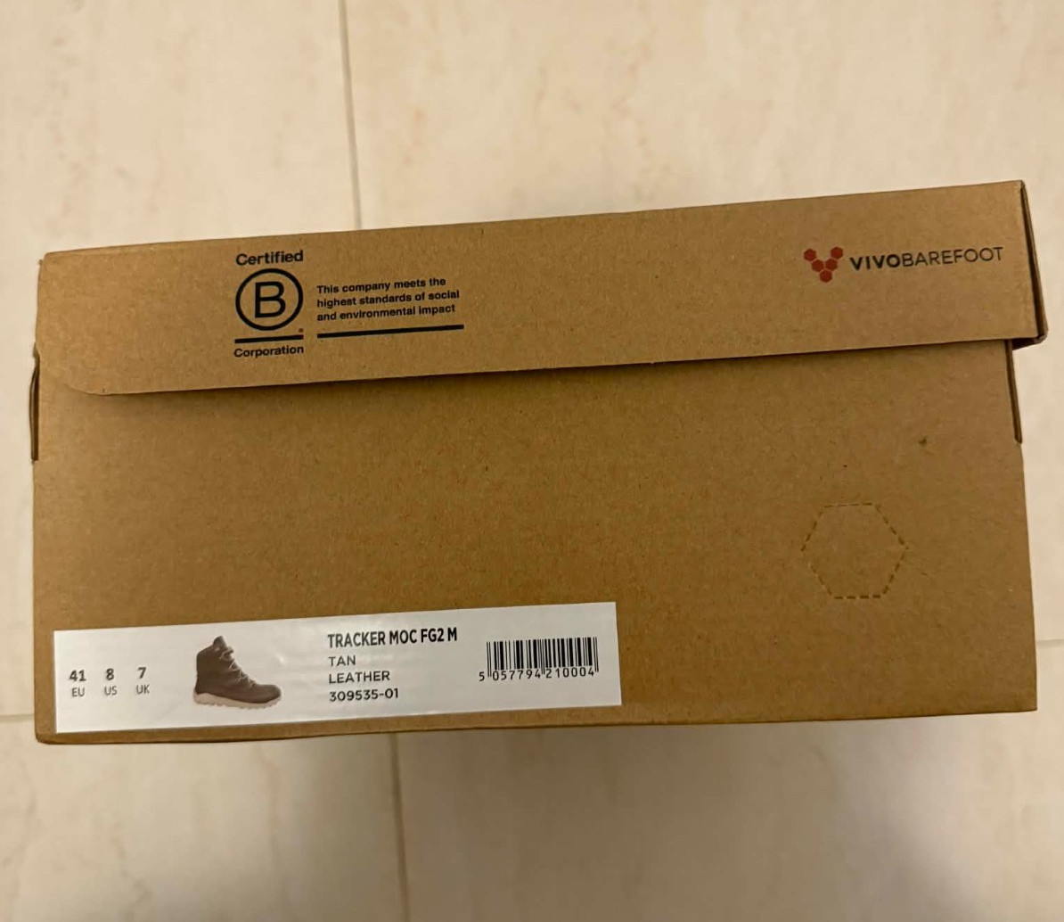 SIZE 8 - Vivobarefoot Tracker Boot Mens Leather Tan NEW