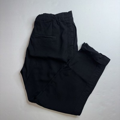 Vince Tapered Black Pull-On Pants Women s Size Medium M 25  Inseam Drawstring