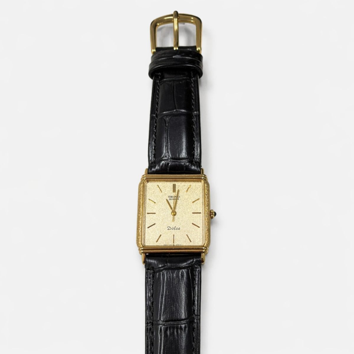Vintage 1988 Seiko Dolce 7731-5230 Gold Dial Quartz Mens Watch