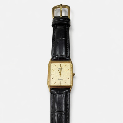 Vintage 1988 Seiko Dolce 7731-5230 Gold Dial Quartz Mens Watch