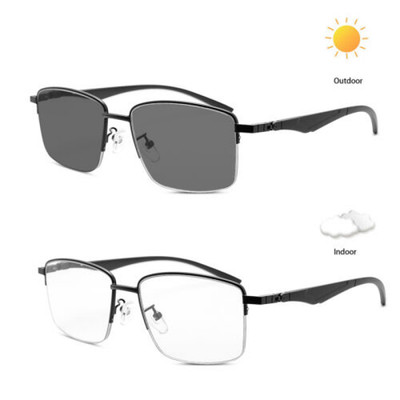 Photochrome progressive multifokale Lesebrille 180 ° drehbare Sonnenbrille
