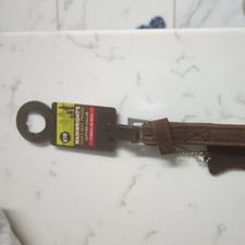 WAINWRIGHT'S SUEDE LEATHER DOG COLLAR  BROWN  LARGE  51-61CM