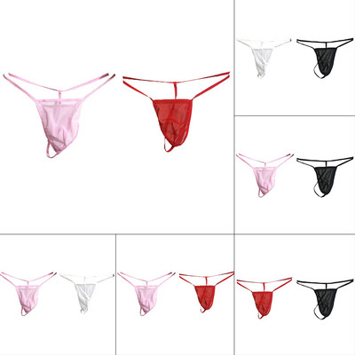 Sexy atmungsaktiver G String Slip Unterwäsche T Back Tanga für Herren (2 Stück)