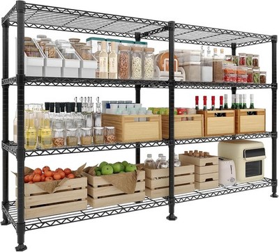 Storage Shelves 60 Wide Metal Shelving Unit 4 Tier 1060LB Load Capacity Garvee
