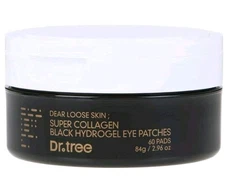DR  TREE Dear Loose Skin SUPER COLLAGEN BLACK HYDROGEL (60) EYE PATCHES 2.96 OZ
