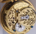 300 Years Old Georgian Memento Mori 18K Vermeil Oignon Verge Fusee Pocket Watch