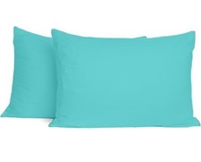 NWT  TWO(2)TODDLER TRAVEL ZIP CLOSE COTTON PILLOW CASE AQUA BLUE