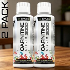 2 Pack Cutler nutrition Liquid Carnitine 3000 Supplement For Energy Recovery
