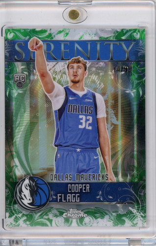 Cooper Flagg [Green Refractor] #SY-11 2025 Topps Chrome Serenity card