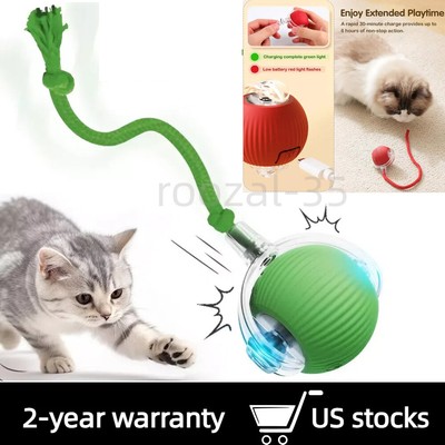 Red/Green Automatic Rolling Ball Smart Dog Toy Electric Pet Self-moving Cat Game