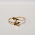 14K Yellow Gold Plated Cupid Arrow Adjustable Toe/Midi Ring