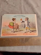 Victorian Trade Card B T Babbitts Soap 1776 Powder