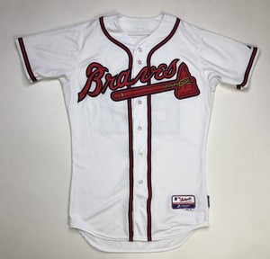 Brand Reduction Authentic Majestic Atlanta Braves Austin Mahone Artist Baseball Jersey Mens Sz 40 White Shops Online Sale Www Sportseed In