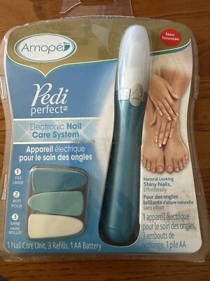 Amope Pedi Perfect Electronic Foot File Nail Care System Battery Operated New