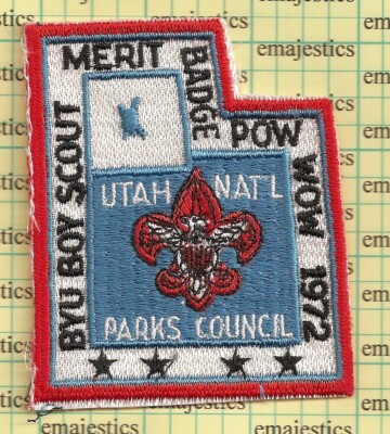 BSA UTAH NATIONAL PARKS COUNCIL 1972 BYU MERIT BADGE POW WOW MINT PATCH