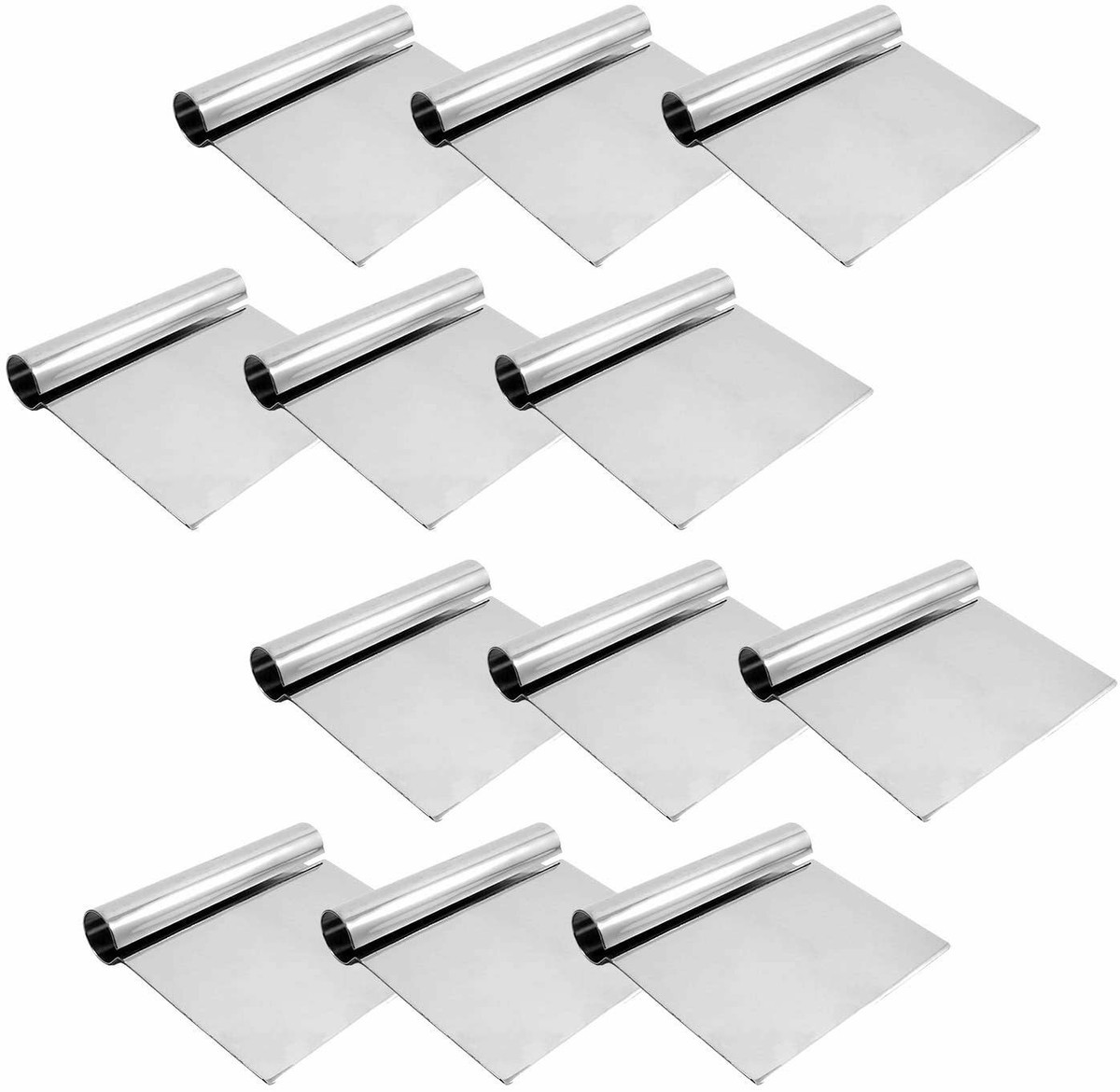 Stainless Steel Bench Scraper, Chopper Scraper, Metal Handle