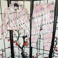 Young Fabulous Broke Sz XS Tie Dye Jogger Sweatpants Hoodie Sweatshirt Set