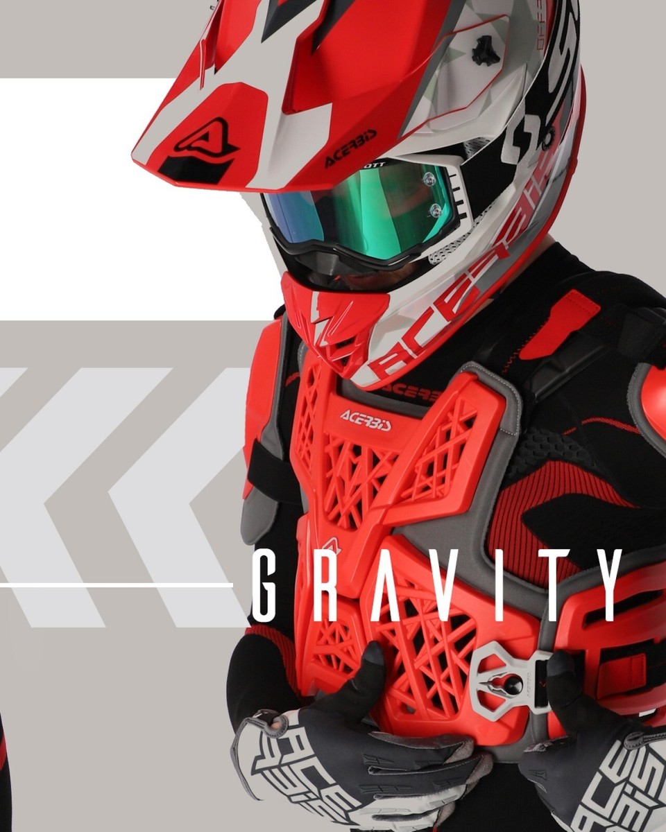 Protection Poitrine Acerbis GRAVITY Pour Enfants - Bleu, Motocross, Quad, Enduro - Neuf Sous Blister