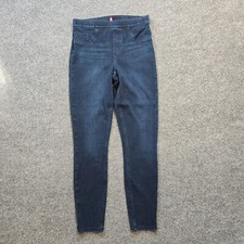 Spanx Jeans Womens Medium Blue Dark Wash Pull On Stretch Skinny Mid Rise Capsule