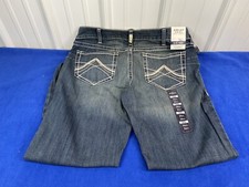 NEW Ariat Womens Jeans SIZE 25R Real Mid Rise Straight RAINSTORM