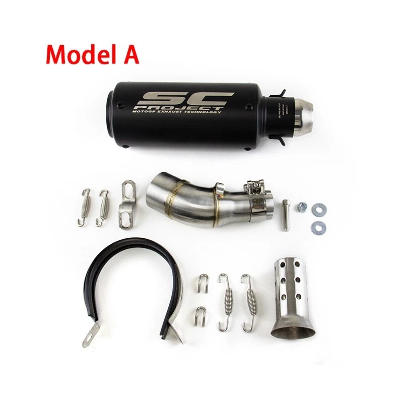 Deslizable para Yamaha MT-03 YZF R3 2015-2025 escape tubo de cola media silenciador puntas negro Foto 3 de 4