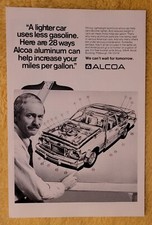 1979 Alcoa Aluminum a lighter car uses less gasoline Vintage 7x10" Print Ad