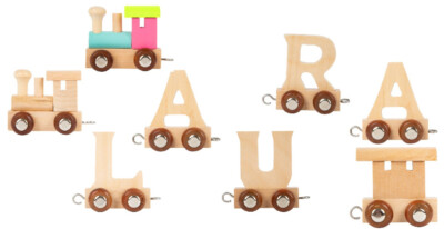 Buchstabenzug A-Z, Namenszug, Buchstaben, Holzbuchstaben, Geburtstagszug