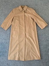 Schneiders Salzburg Trench Coat Wool Size 12 Womens Brown Long Overcoat Coat 