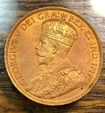 1918 Canada One Cent Choice Uncirculated Full Red CHN