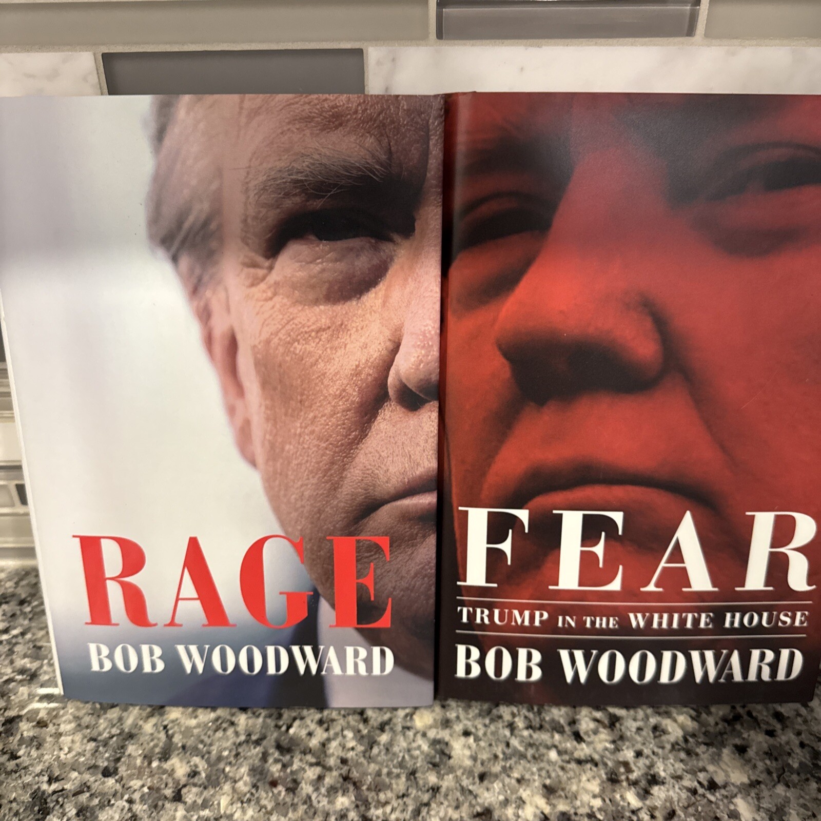 Bob Woodward Trump Memoir Lot Fear Rage Political Lot Of 2 Hcdj Book Hardcover