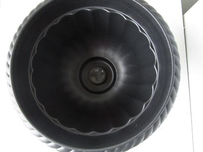Set Of 5 Black Plastic Sparta Urn Planters – 12 Inch Pedestal Style Flower Pots