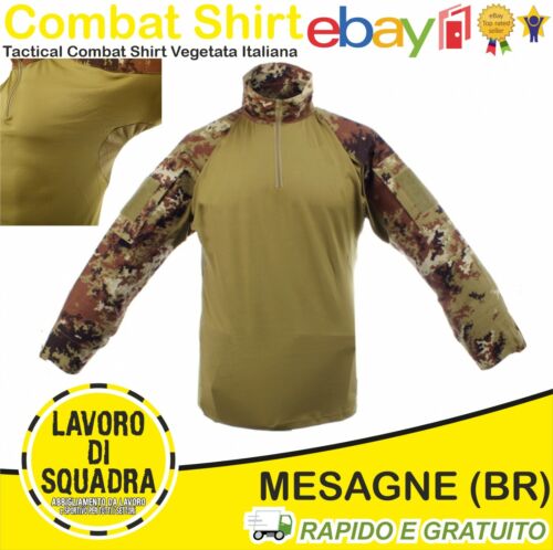 Tactical Combat Shirt Maglietta Tattica Vegetata Italiana Poliestere Ripstop
