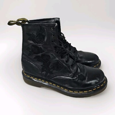 Doc Martens Vonda Mono Boots 1460 Womens US 39 EU Black Leather